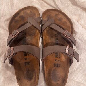 Birkenstock Taupe Double-Strap Sandals